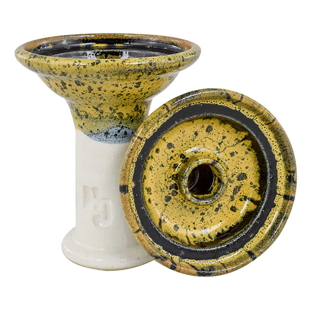 Hookah John Ferris Bowl - Yellow Berry White Glaze