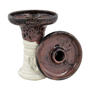 HJ Retro Harmony Hookah Bowl - Blackberry White Glaze