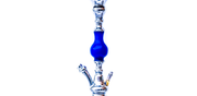 khalil Mamoon Pear Hookah Single (Blue) - Oxide Hookah