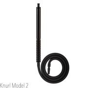 Knurl Hookah Hose Model 2 - Washable Silicone Hose with Aluminum Handle